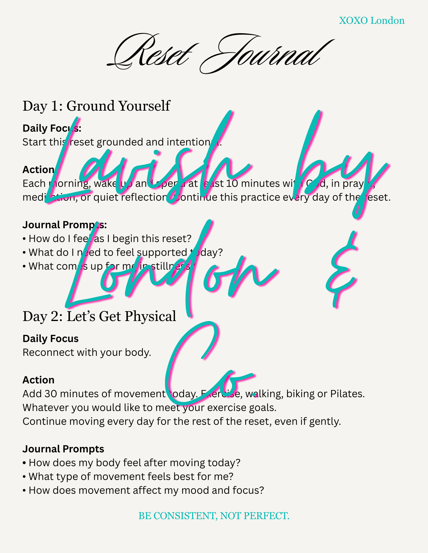 14-Day Reset Journal